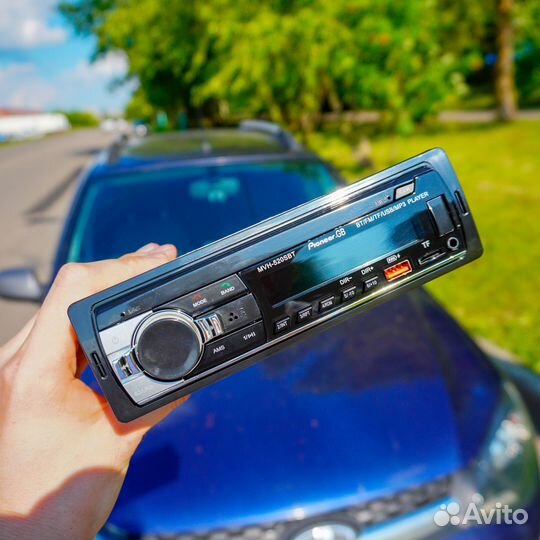Магнитола 1din Pioneer MVH-520 с Bluetooth