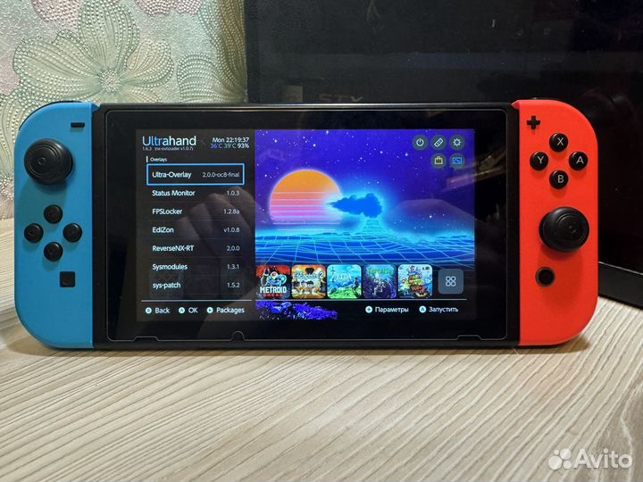 Прошитая чипом Nintendo switch 2rev отличн.сост