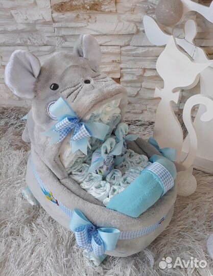 Торты из памперсов подгузников ручной работы