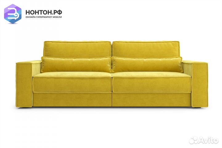 Диван тик-так Сохо 3-х местный горчичный