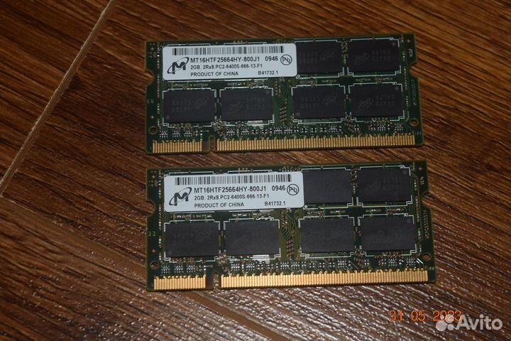 Оперативная память SOdimm DDR2 по 2GB