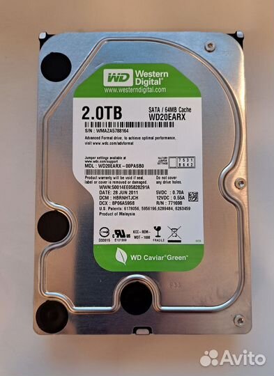 Жёсткий диск Western Digital 2 тб WD20earx