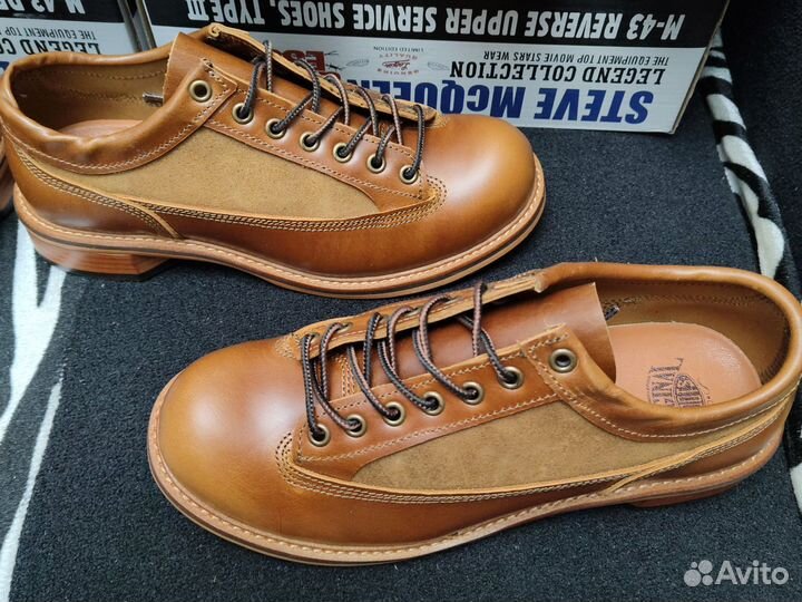 Ботинки кожаные в духе ретро моделей Red Wing