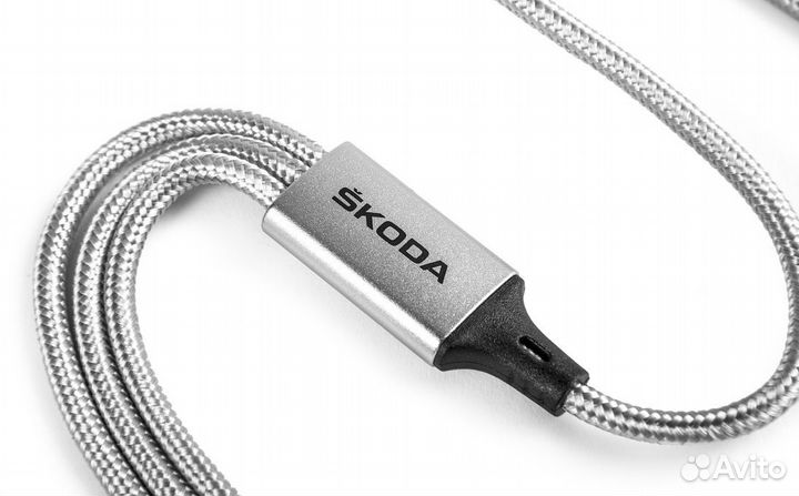 Кабель для зарядки 3 в 1 Skoda USB Type (оригинал)