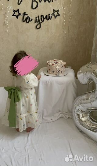 Платье для девочки 2-3 года,надевали 1раз