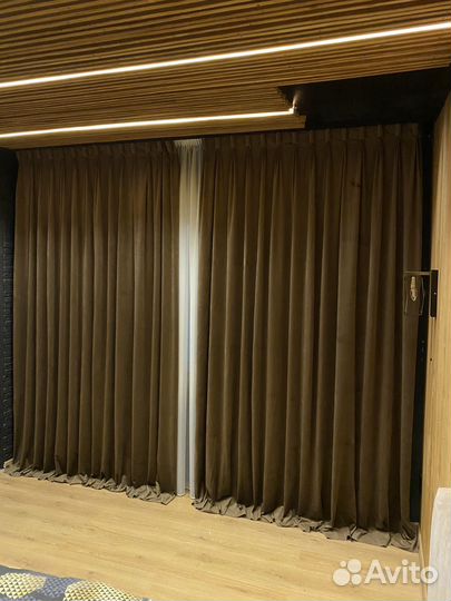 Шторы бархат ручная складка