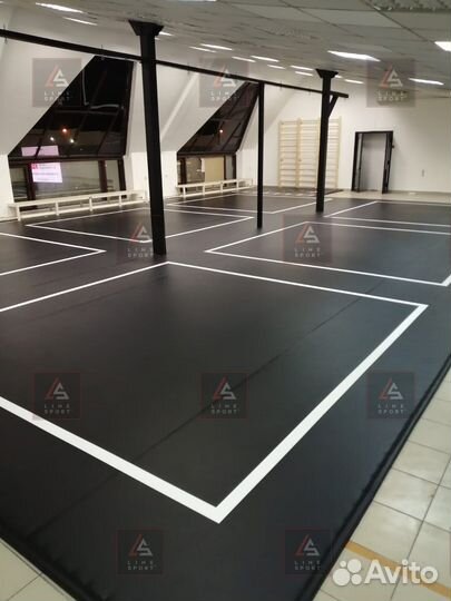 Борцовский ковер 8х8 двухцветный