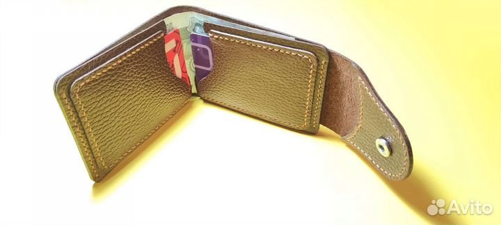 Кошелек мужской кожаный ручной работы