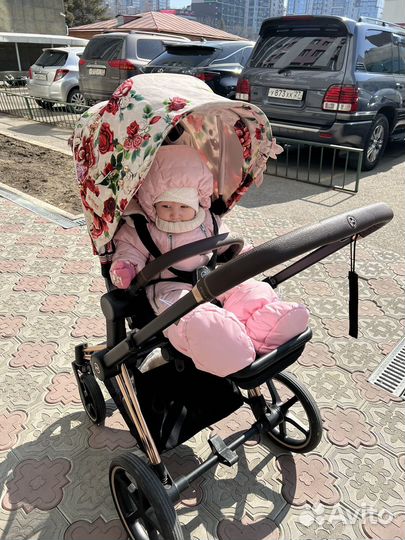 Коляска Cybex Priam Spring Blossom Light 3 в 1