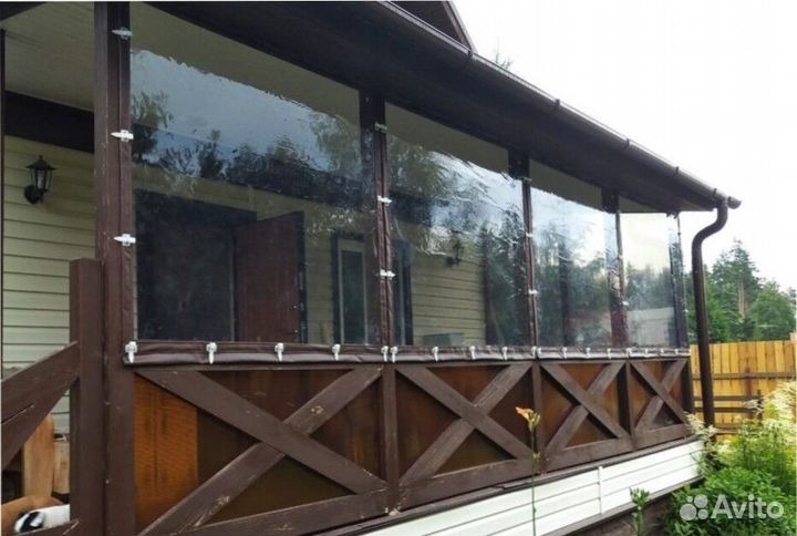 Мягкие пвх окна на беседку прозрачные рулонные