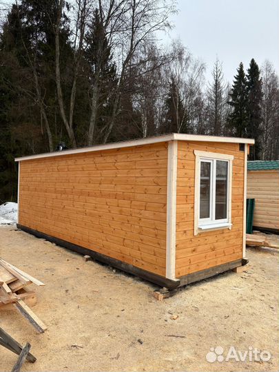 Готовая баня из бруса 2.3 x 7 м. от производителя