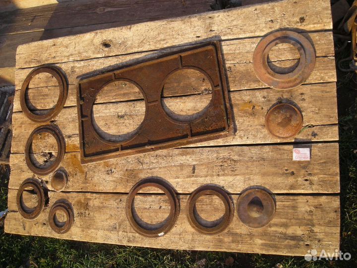 Плита чугунная 2 комфорочная СССР №3 плиты