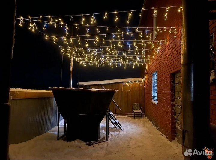 На дровах банный чан/Купель