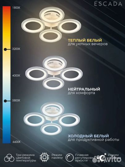 Люстра светодиодная светильник новая