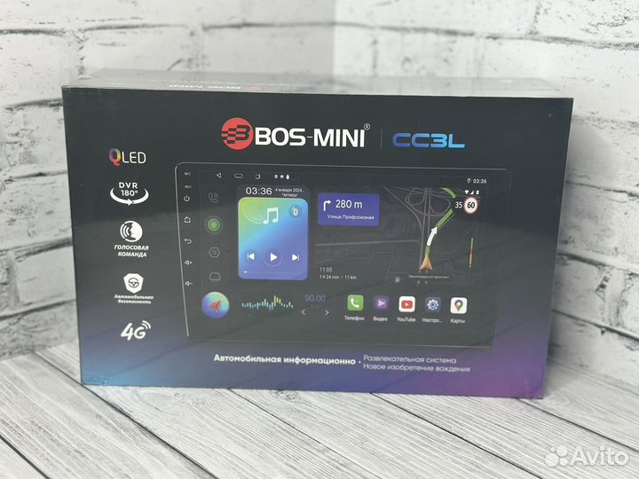 Магнитола на андроиде bos-mini cc3l 6/128 новые