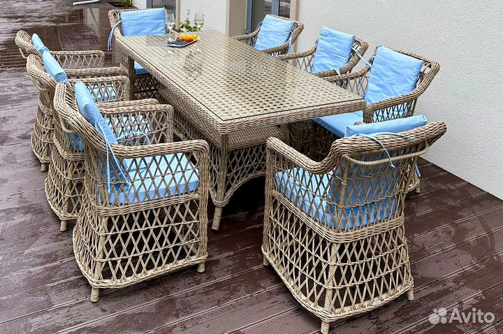 Плетеная мебель из эко ротанга для гостиницы