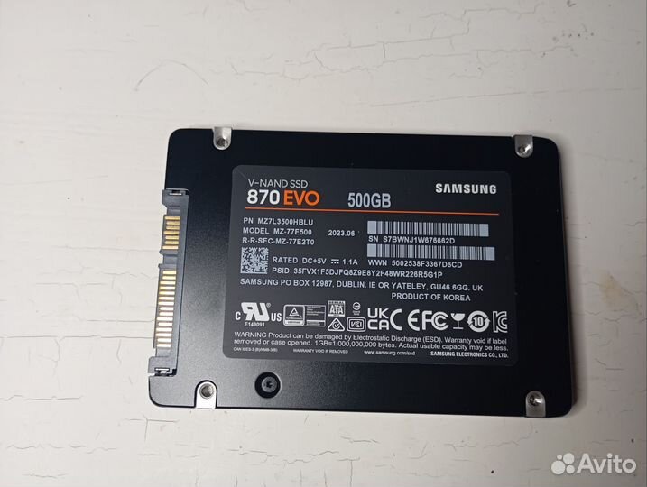 Ssd samsung 870EVO 500gb