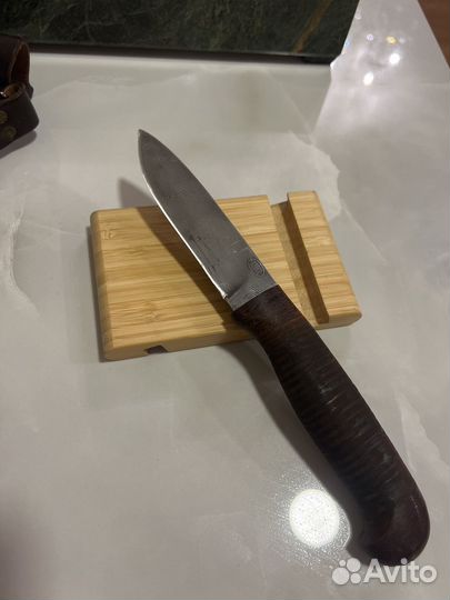 Хороший Охотничий нож Черный Дамаск