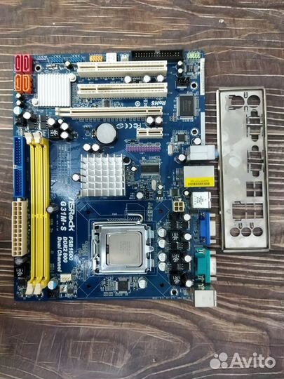 Мат. Asrock G31M-S + Процессор E6300