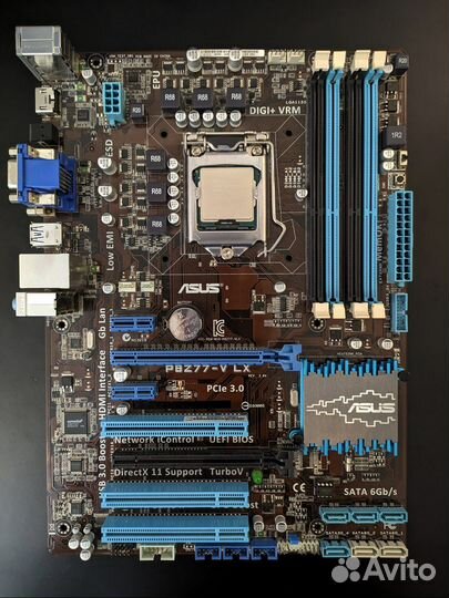 Топовая asus P8Z77-V LX материнская плата lga1155