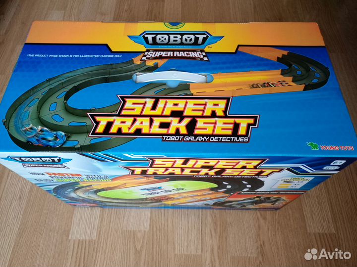 Новый Young Toys Тобот Гоночный трек+1 доп.машина