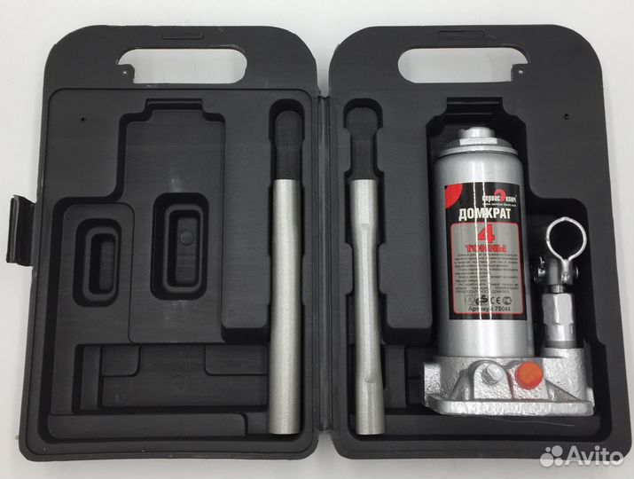 Домкрат (кейс) 4т гидравлический высота 180-350