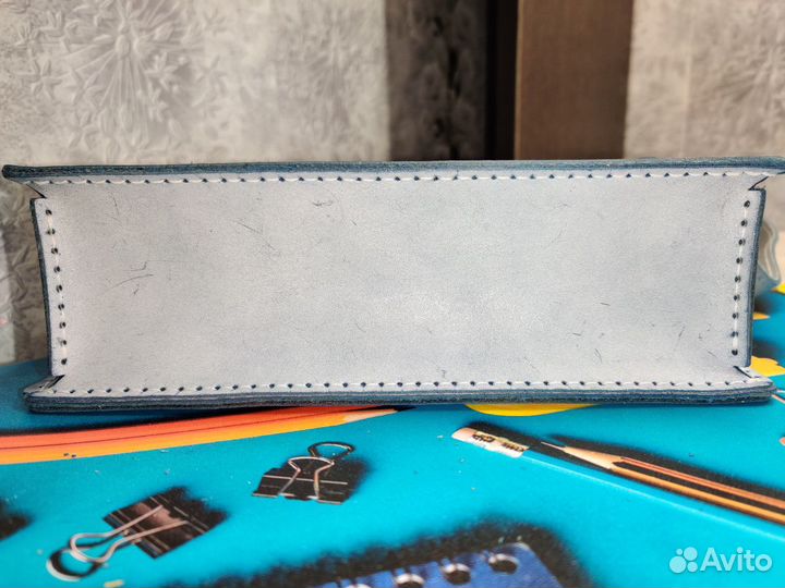 Новая Кожаная винтажная сумочка ручной работы