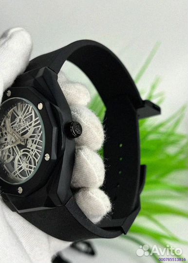 Наручные часы Hublot WHB3 чёрные (Арт.50095)