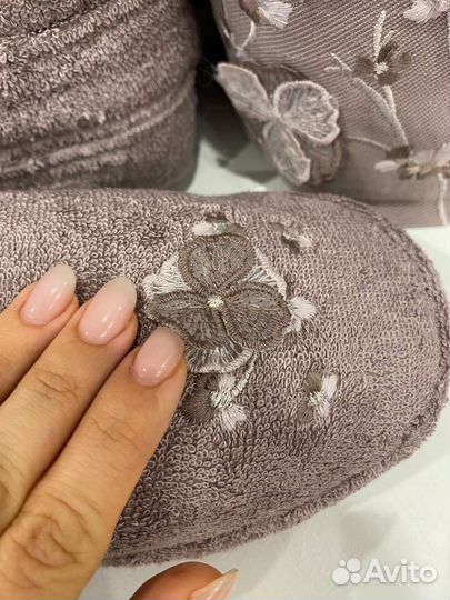 Халат банный женский бамбук набор