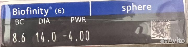 Контактные линзы Biofinity