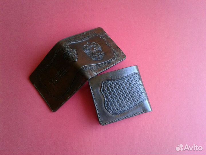 Кошелёк мужской ручной работы из кожи