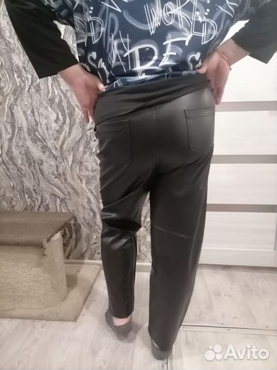 Кожаные штаны женские 52-56