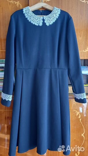 Форма школьная для девочки тёмно-синяя (6-7 класс)