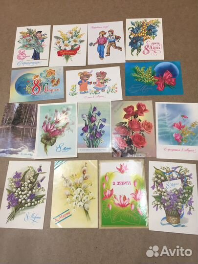 Открытки советские 8 марта 16 шт
