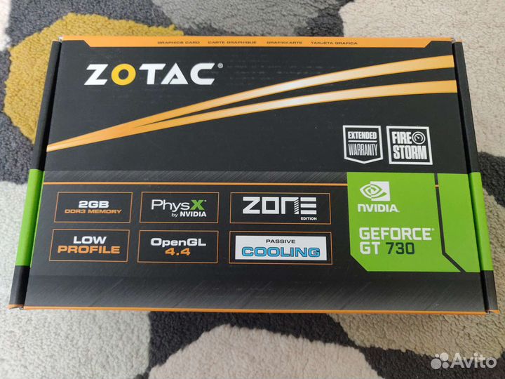 Новая видеокарта Zotac GT730 2Gb бесшумная