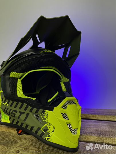 Кроссовый шлем just1 J38 mask Yellow Matt