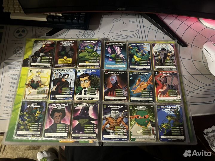 Коллекционные карточки черепашки ниндзя
