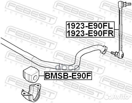 Втулка переднего стабилизатора D26.5 bmsb-E90F