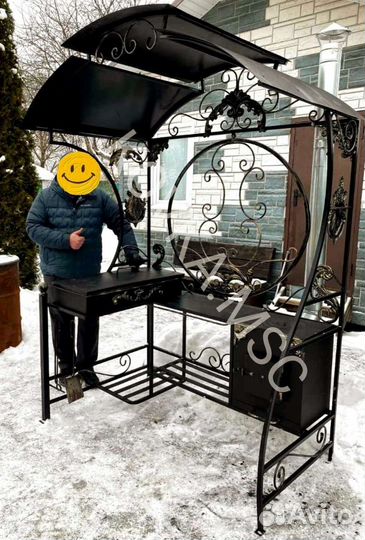 Мангал с крышей