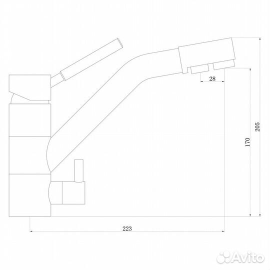 Смеситель для кухни Swedbe Selene Plus 8442