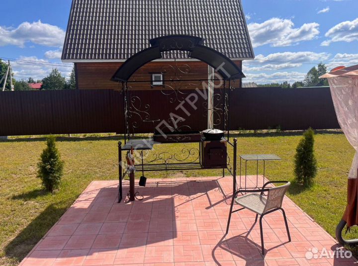 Мангал с печью под казан