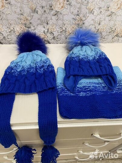 Комплект шапка, шарф