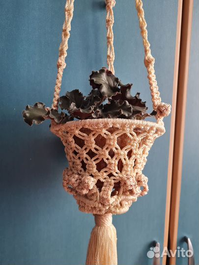 Макраме кашпо подвесное