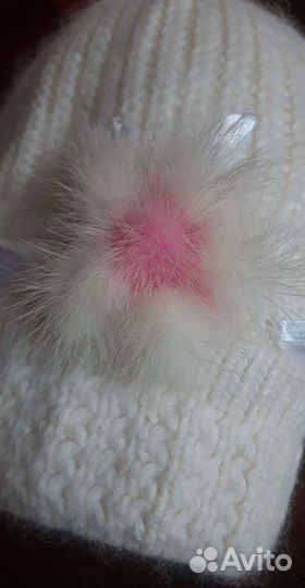 Шапка с шарфом