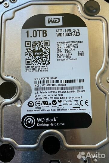 Жесткий Диск Western Digital WD1002faex