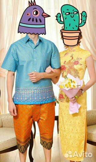 Шорты мужские нарядные на тайский манер, р-р L