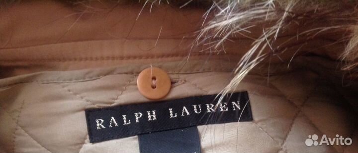 Ralph Lauren Зимнее пальто женское 42 44 с мехом