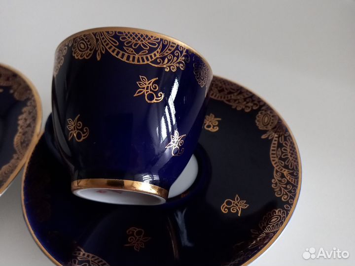 Чашка с блюдцем фарфор лфз