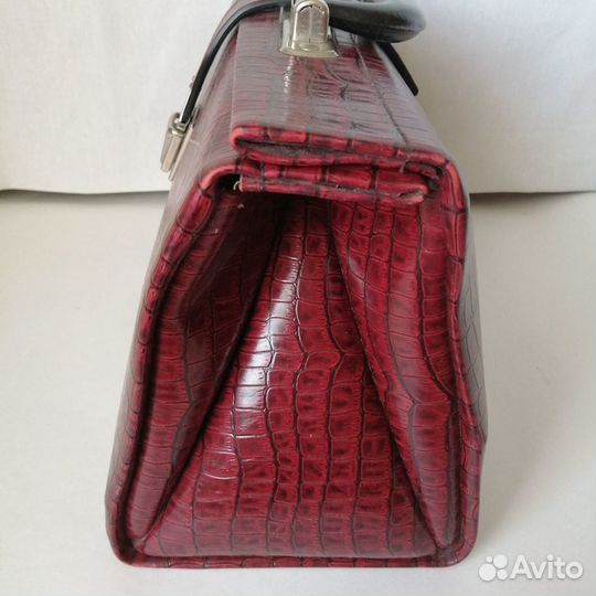 Сумка саквояж ретро бронь