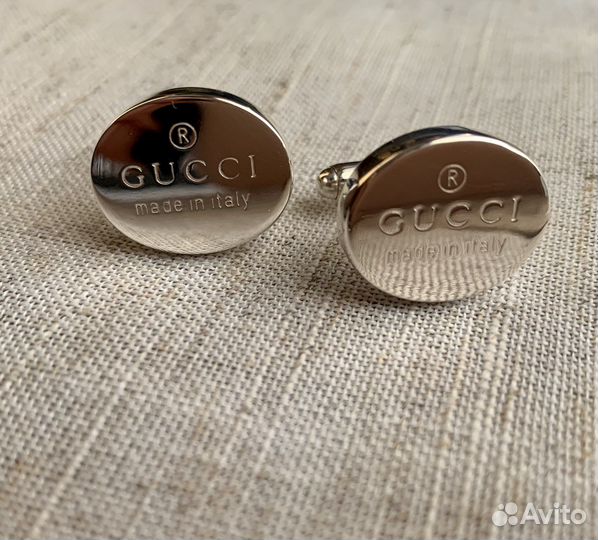 Запонки gucci серебро